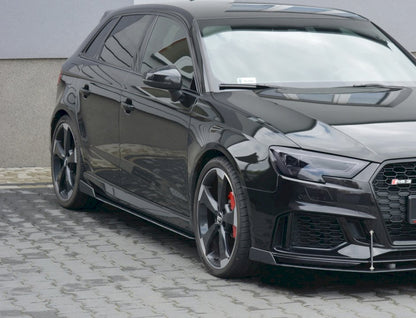 Maxton Design - RACING SIDE SKIRTS DIFFUSERS V.2 AUDI RS3 8V FACELIFT SPORTBACK (2017-20)