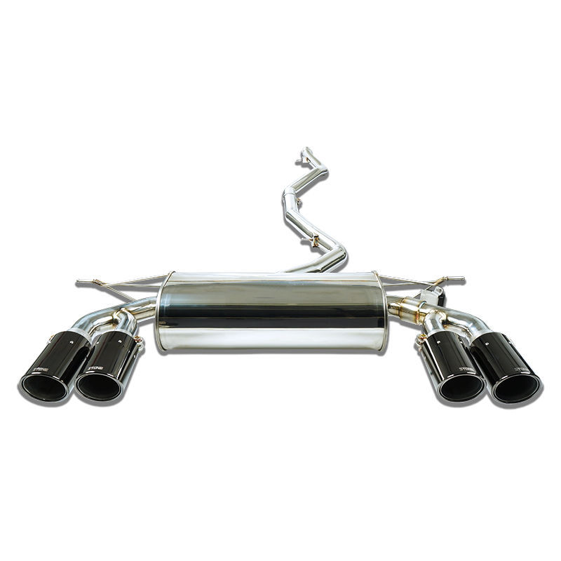 BMW X5 35i F15 & X6 35i F16 xDrive N55 Valved Cat Back/Catback Performance Exhaust System - Stone Exhaust Valvetronic/Switchable, OEM Valve Compatible, No Drone, Twin or Quad Tips AP522/AP522Q (2013-2018)