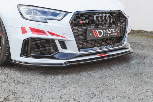 **CLEARANCE** Maxton Design - FRONT SPLITTER V.2 AUDI RS3 8V FACELIFT SPORTBACK (2017-2020) (NO RETURN)