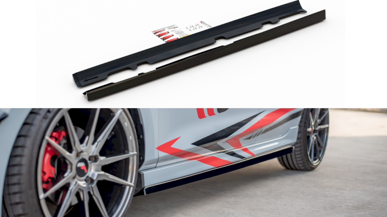 Maxton Design - SIDE SKIRTS DIFFUSERS V.2 FORD FIESTA MK8/8.5 ST / ST LINE (2017-2024)