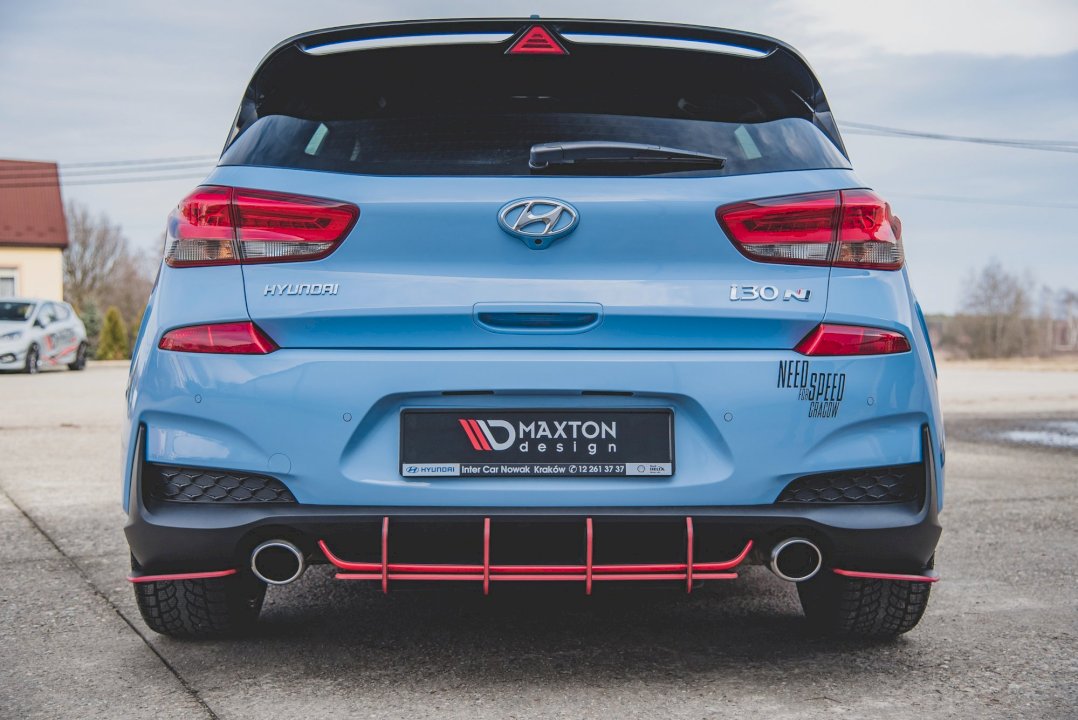 Maxton Design - STREET PRO REAR DIFFUSER V1 HYUNDAI I30 N MK3 HATCHBACK (2017-2020)
