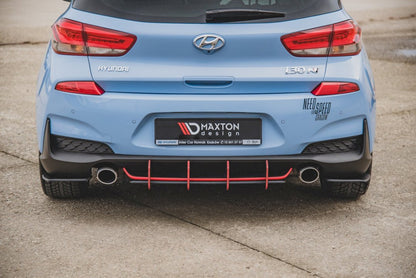 Maxton Design - STREET PRO REAR DIFFUSER V2 HYUNDAI I30 N MK3 HATCHBACK (2017-2020)