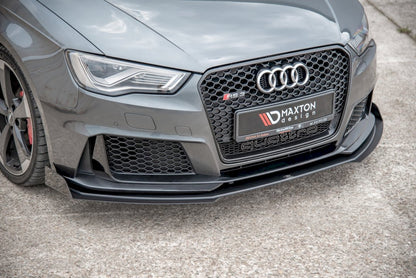 Maxton Design - RACING FRONT SPLITTER +FLAPS AUDI RS3 8V SPORTBACK