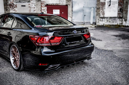 Maxton Design - CENTRAL REAR SPLITTER (W/ VERTICAL BARS) LEXUS LS MK4 FACELIFT (2012-2017)