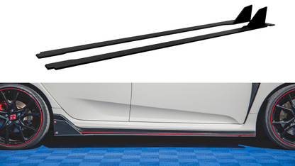 Maxton Design - STREET PRO SIDE SKIRTS DIFFUSERS HONDA CIVIC X TYPE-R (2017 - UP)