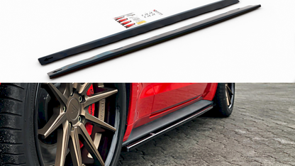 Maxton Design - SIDE SKIRTS DIFFUSERS FORD MUSTANG MK6 FACELIFT (2017-)