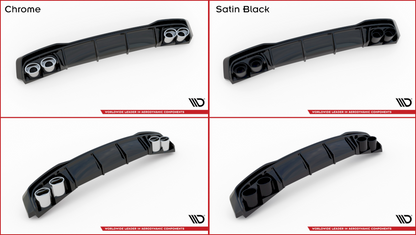 Maxton Design - Rear Valance + Exhaust Ends Imitation Audi A3 S-Line Sportback 8Y
