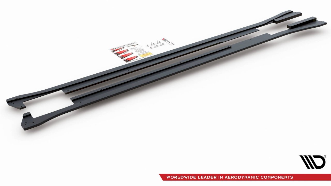 Maxton Design - Street PRO Side Skirt Diffusers Volkswagen Arteon R-Line Sedan / Shooting Brake Mk1