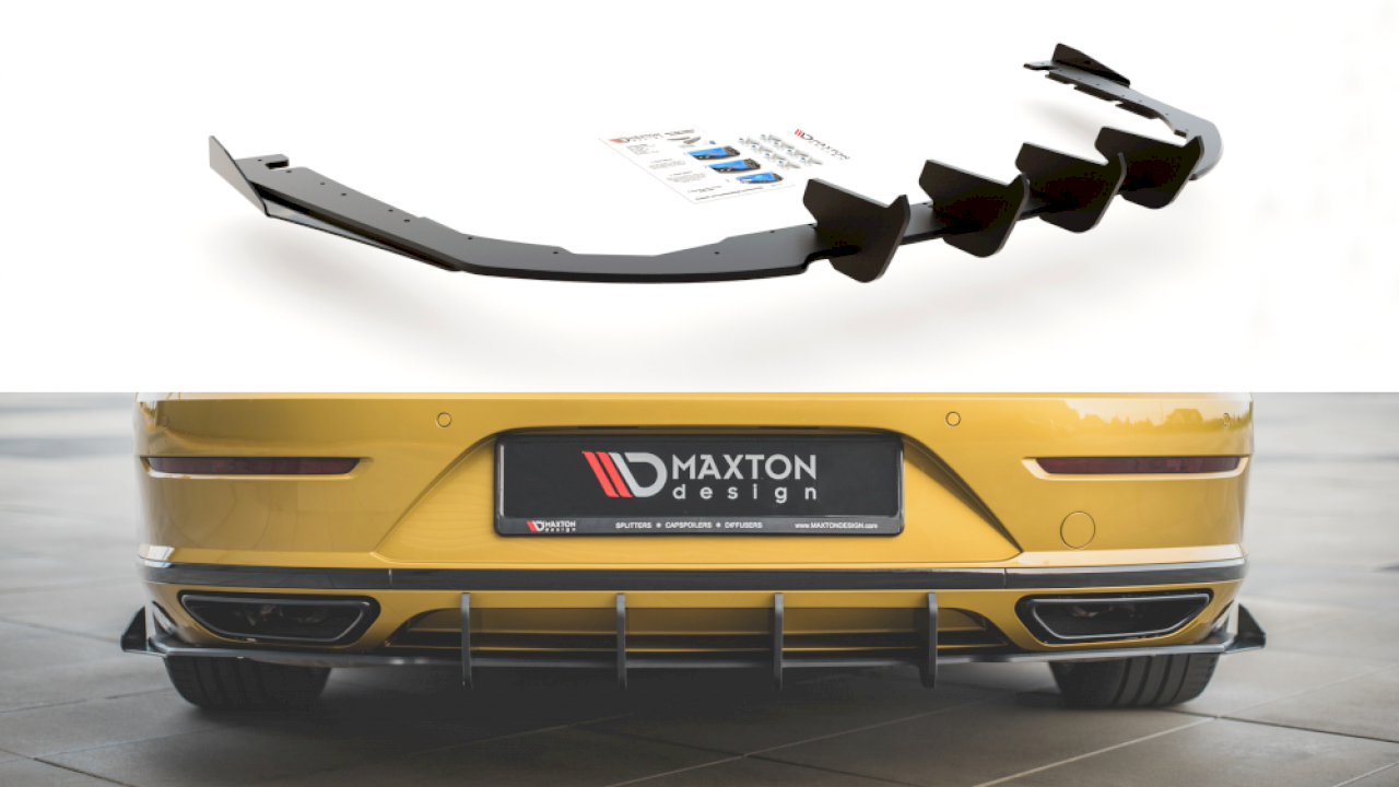 Maxton Design - Street PRO Rear Diffuser + Flaps Volkswagen Arteon R-Line Sedan / Shooting Brake Mk1