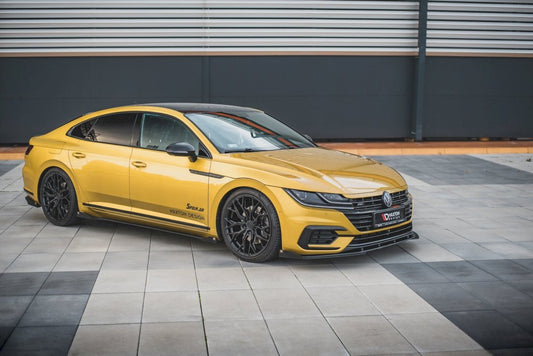 Maxton Design - Street PRO Front Splitter + Flaps Volkswagen Arteon R-Line Sedan / Shooting Brake Mk1