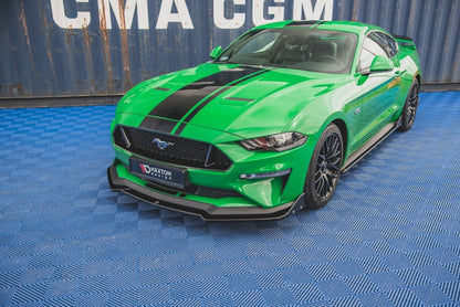 Maxton Design - FRONT SPLITTER V.1 + FLAPS FORD MUSTANG GT MK6 FACELIFT