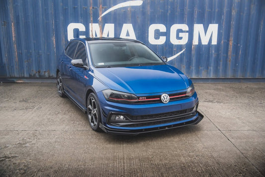 Maxton Design - STREET PRO FRONT SPLITTER (+FLAPS) VW POLO GTI MK6 (2017-2021)
