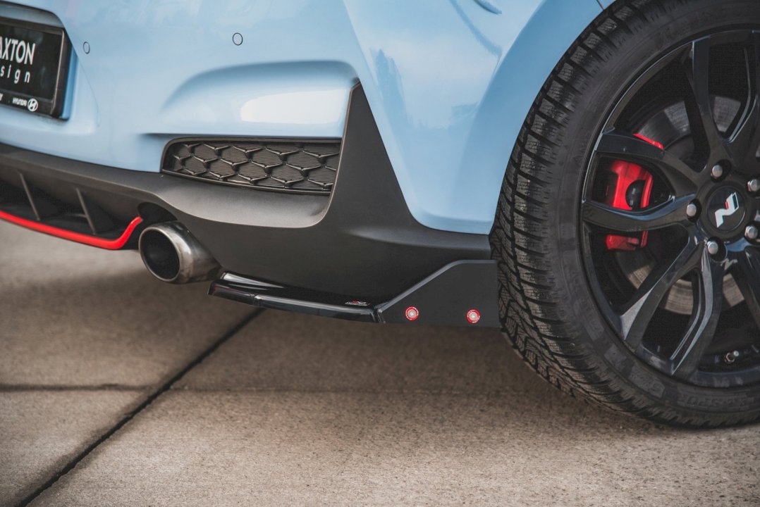 Maxton Design - REAR SIDE SPLITTERS V.6 + FLAPS HYUNDAI I30 N MK3 HATCHBACK