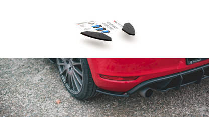 Maxton Design - STREET PRO REAR SIDE SPLITTERS VW GOLF GTI MK6 (2008-2012)