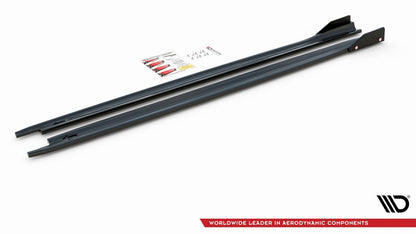 Maxton Design - SIDE SKIRTS DIFFUSERS V.2 + FLAPS SKODA OCTAVIA RS MK4