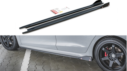 Maxton Design - SIDE SKIRTS DIFFUSERS V.2 + FLAPS SKODA OCTAVIA RS MK4