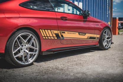 Maxton Design - Street PRO Side Skirts Diffusers + Flaps Mercedes-AMG C43 / AMG-Line Coupe C205