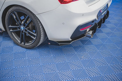 Maxton Design - STREET PRO DURABILITY REAR SIDE SPLITTERS V2 (+FLAPS) BMW 1 F20 M-PACK FACELIFT / M140I (2015-2019)