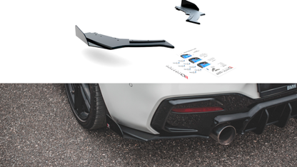 Maxton Design - STREET PRO DURABILITY REAR SIDE SPLITTERS V3 (+FLAPS) BMW 1 F20 M-PACK FACELIFT / M140I (2015-2019)
