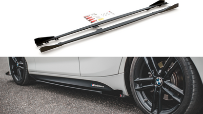 Maxton Design - STREET PRO DURABILITY SIDE SKIRTS DIFFUSERS V2 (+FLAPS) BMW 1 F20 M-PACK FACELIFT / M140I (2015-2019)