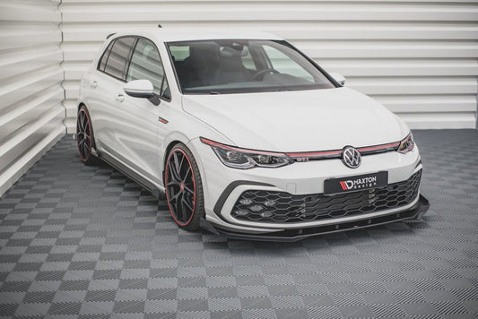 Maxton Design - STREET PRO FRONT SPLITTER + FLAPS VOLKSWAGEN GOLF GTI / GTE / R-LINE MK8