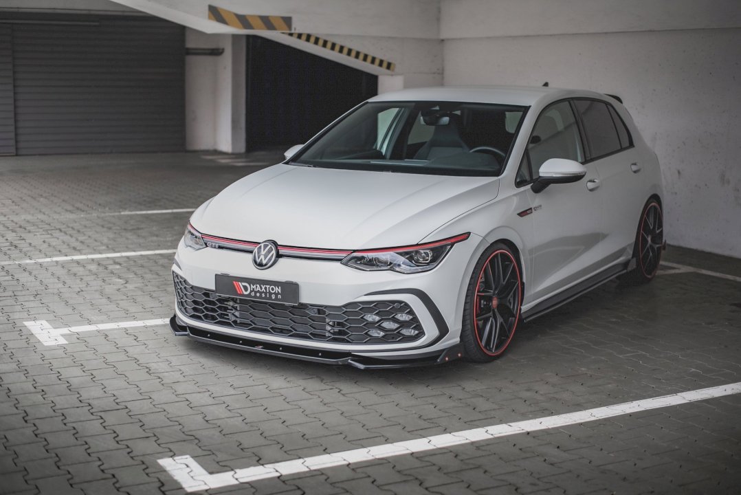 Maxton Design - FRONT SPLITTER V.2 + FLAPS VOLKSWAGEN GOLF GTI / GTE / R-LINE MK8