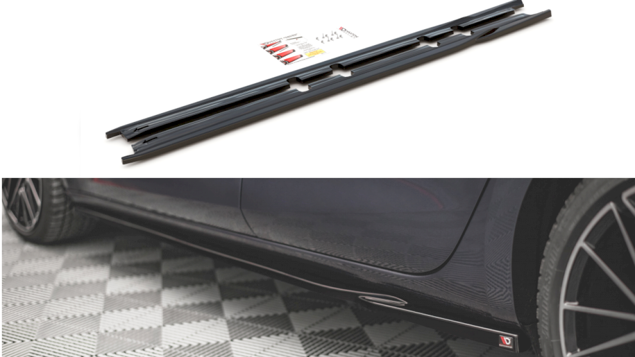 Maxton Design - Side Skirts Diffusers V.1 Seat Leon FR ST / Hatchback Mk4 / Cupra Leon ST / Hatchback Mk1 / Mk1 Facelift