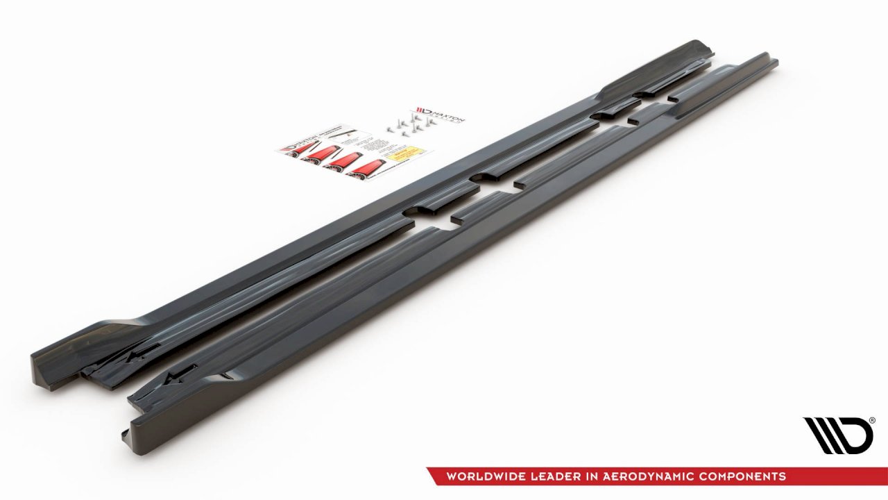 Maxton Design - Side Skirts Diffusers V.2 Seat Leon FR ST / Hatchback Mk4 / Cupra Leon ST / Hatchback Mk1 / Mk1 Facelift