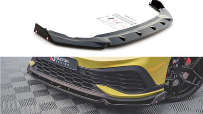 Maxton Design - FRONT SPLITTER V.1 + FLAPS VW GOLF 8 GTI CLUBSPORT
