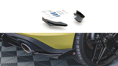 Maxton Design - STREET PRO REAR SIDE SPLITTERS (+FLAPS) VW GOLF 8 GTI CLUBSPORT (2020-)
