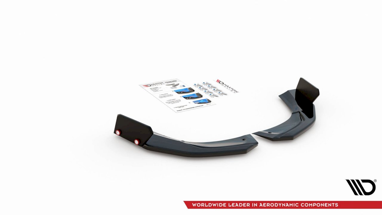 Maxton Design - REAR SIDE SPLITTERS V.2 + FLAPS MERCEDES AMG A 45 S AERO PACK W177