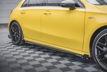 Maxton Design - SIDE SKIRTS DIFFUSERS V.2 + FLAPS MERCEDES AMG A45 S