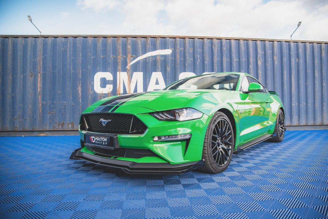 Maxton Design - STREET PRO FRONT SPLITTER V.1 (+FLAPS) FORD MUSTANG GT MK6 FACELIFT (2017-)