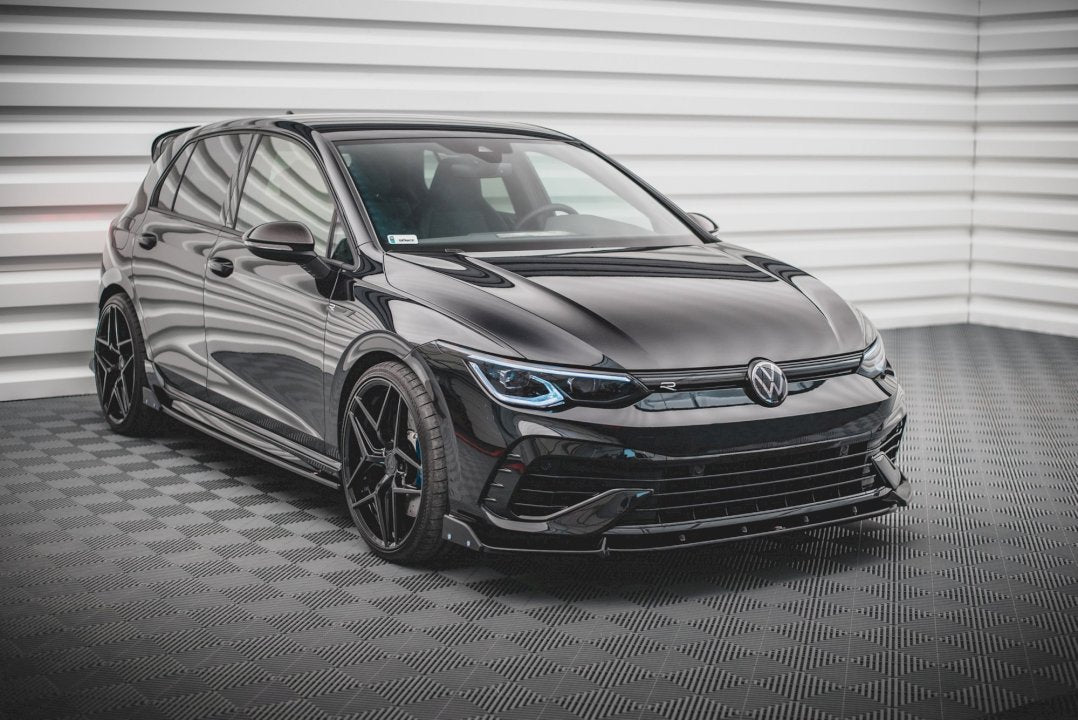 Maxton Design - FRONT SPLITTER V.2 + FLAPS VW GOLF R MK8