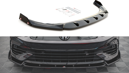 Maxton Design - FRONT SPLITTER V.2 + FLAPS VW GOLF R MK8