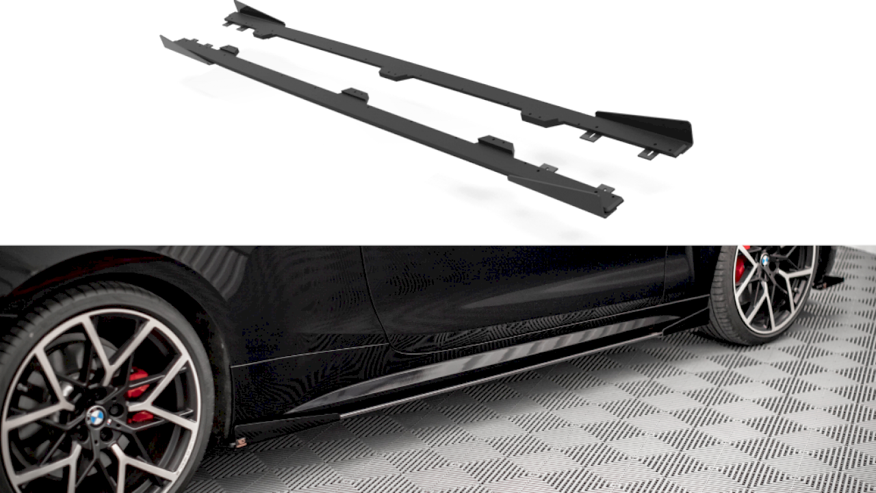 Maxton Design - STREET PRO SIDE SKIRTS DIFFUSERS (+FLAPS) BM 4 M-PACK G22 (2020-)