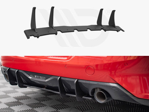 Maxton Design Street Pro Rear Diffuser for BMW Z4 G29 M Sport (M-Pack) 2018+, 10mm Matte Black ABS - Rear Bumper Valance, Lower Spoiler, Rear Splitter, Rear Lip, Rear Apron Trim Insert, Red Core option, OEM Style