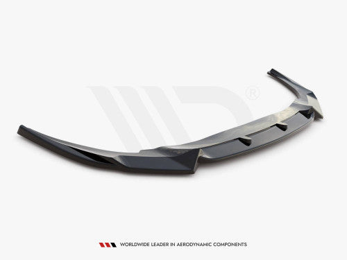 Maxton Design V1 Gloss Black Front Splitter Lip, Front Lip Spoiler, Chin Spoiler & Front Valance for BMW Z4 G29 M Sport (M-Pack) 2018-On - Lower Bumper Lip/Aero Air Dam/Body Kit Bumper Extension/Lower Apron/Bumper Blade