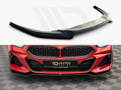 BMW Z4 G29 M Sport (M Pack) 2018+ Front Splitter / Front Bumper Lip Spoiler, Gloss Black - Maxton Design V.2