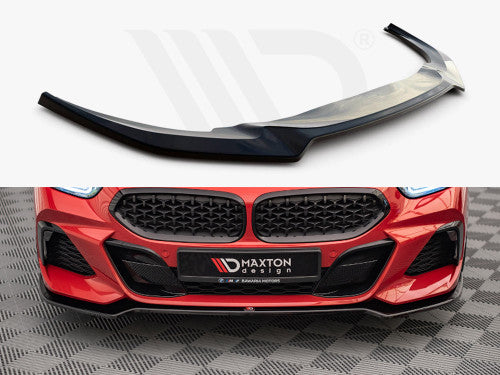 BMW Z4 G29 M Sport (M Pack) 2018+ Front Splitter / Front Bumper Lip Spoiler, Gloss Black - Maxton Design V.2