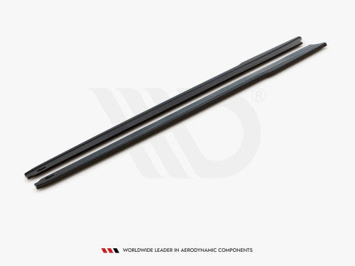 Maxton Design Gloss Black Side Skirt Splitters/Blades for BMW Z4 (G29) M Sport M-Pack 2018+ Pair - Rocker Panel Sill Extensions, Side Skirt Extensions/Diffusers, Z4 Roadster Body Kit Trim