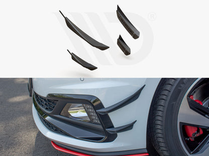 Maxton Design - Front Bumper Wings (Canards) VW Polo GTI Mk6
