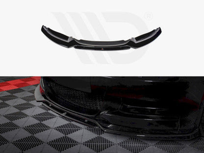 Maxton Design Gloss Black Front Splitter V.1 for BMW 1 Series E82 Coupe Facelift LCI M Sport (2007-2013) Front Bumper Lip Spoiler