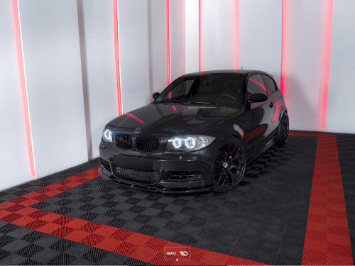 Maxton Design Gloss Black Front Splitter V.1 for BMW 1 Series E82 Coupe Facelift LCI M Sport (2007-2013) Front Bumper Lip Spoiler