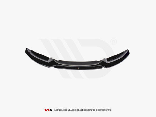 Maxton Design Gloss Black Front Splitter V.1 for BMW 1 Series E82 Coupe Facelift LCI M Sport (2007-2013) Front Bumper Lip Spoiler