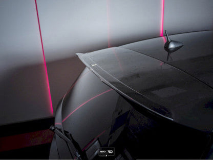 BMW 1 Series E81/E87 LCI 2007–2011 Rear Spoiler Cap Boot/Trunk Lip Wing – Maxton Design Gloss Piano Black ABS – Fits OEM Aero Spoiler, No-Drill 3M Tape – Hatchback Tailgate Ducktail Extension