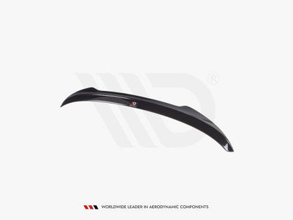 BMW 1 Series E81/E87 LCI 2007–2011 Rear Spoiler Cap Boot/Trunk Lip Wing – Maxton Design Gloss Piano Black ABS – Fits OEM Aero Spoiler, No-Drill 3M Tape – Hatchback Tailgate Ducktail Extension