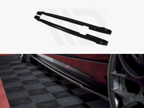 Maxton Design Gloss Black Side Skirt Extensions/Splitters for BMW 1 Series E81/E87 Facelift 2007-2011 (3dr & 5dr Hatchback) Pair