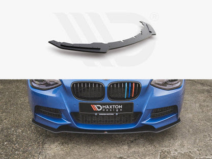 Maxton Design Racing Durability Front Splitter / Front Lip / Chin Spoiler for BMW M135i F20 1 Series (2011-2015) – 10mm ABS, Matte Black or Red Core | Bumper Lip, Front Diffuser, Air Dam, Lower Valance Lip, Front Skirt, Front Blade