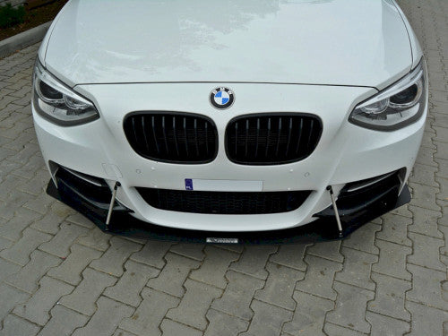 Maxton Design Front Racing Splitter / Front Lip Spoiler for BMW 1 Series F20 F21 M-Power (Preface/Pre-LCI) 2011-2015